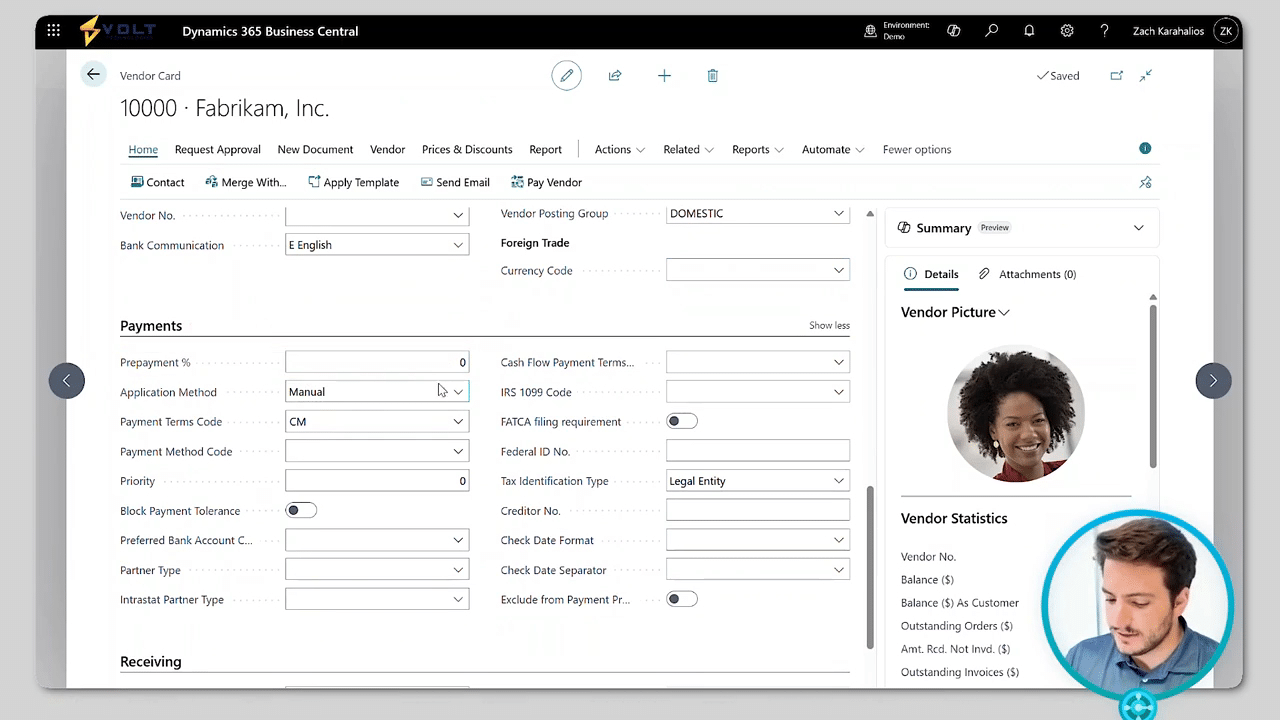 Dynamics 365 Business Central Vendor Management